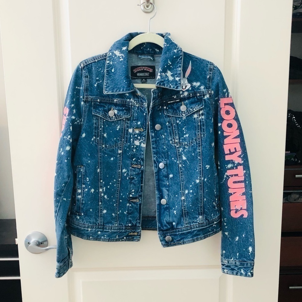 Members Only Looney Tunes Jean Jacket NWT